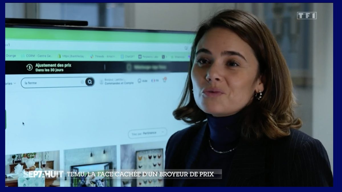 Laetitia Lamari, TF1 · Sept à Huit, Temu under fire: "all your data is absorbed"
